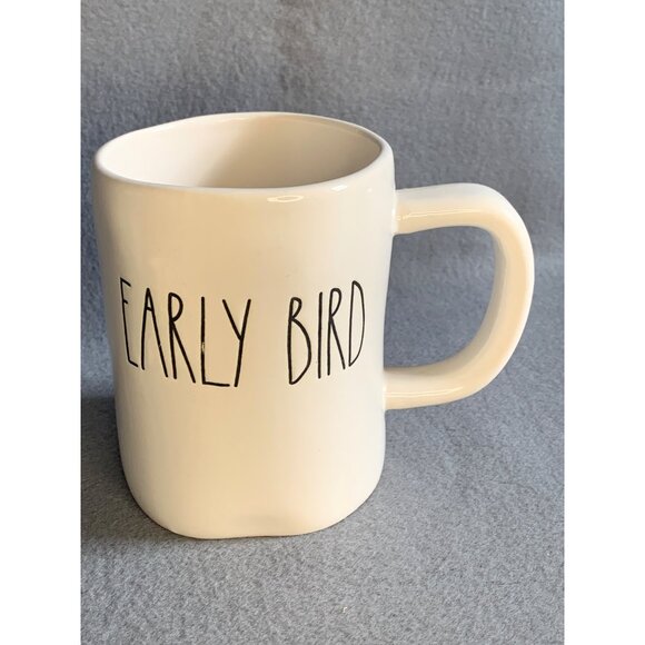 Rae Dunn Early Bird Coffee Tea 16oz White Mug - New - Picture 8 of 10
